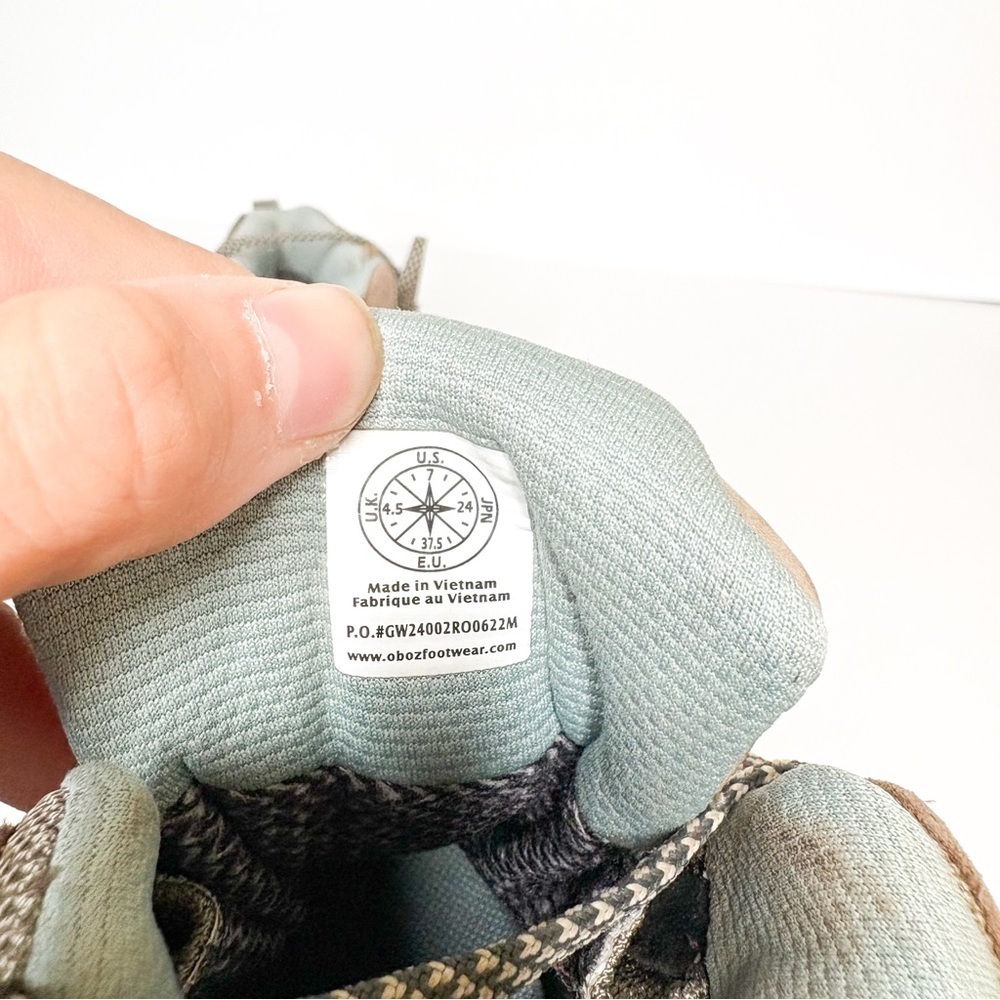 Oboz Sawtooth X Mid Waterproof Tan Gray Hiking Boots Size 7 Women’s - Picture 6 of 6